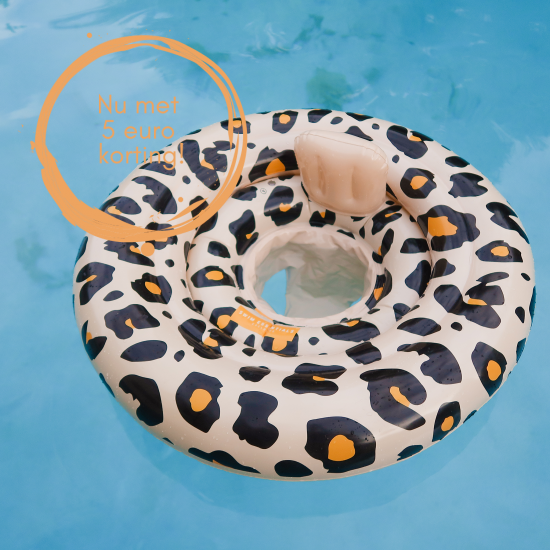 Baby zwemband beige panterprint 0-12mnd