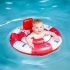 Baby zwemband Rood wit zeedieren 0-12mnd