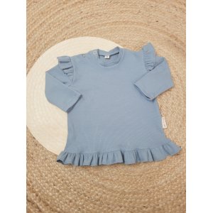 Ruffle shirtje || Ribstof kleur naar keuze