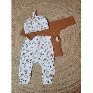 Newbornsetje | Camel bloemen